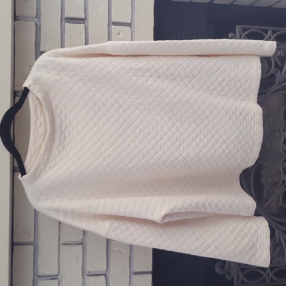 Eileen Fisher boat neck quilted top - Picture 3 of 6